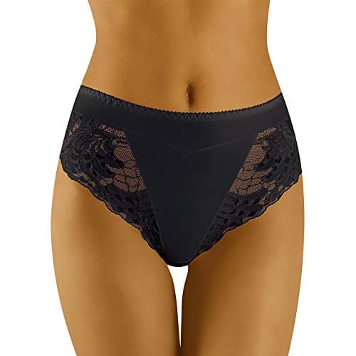 Wolbar Parigamba Donna WB54 – Nero, Taglia XL, Cotone Con Pizzo, Comode E Traspiranti