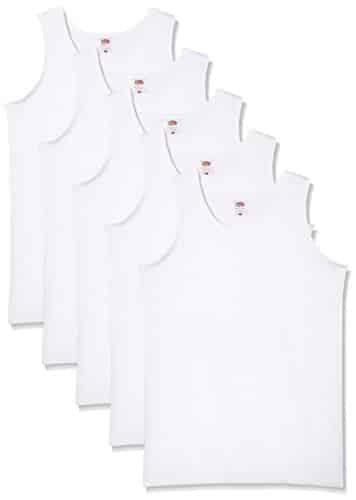 Canotta spalla larga uomo - bianco, multipack da 6, cotone elasticizzato